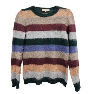 Silvia Novelli Sweater Womens Size Small Striped Mohair Blend Pullover Timeless
